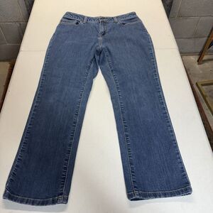 LL Bean Jeans Women 10 (29x26) True Shape‎ Highrise Straight Classic Blue Denim